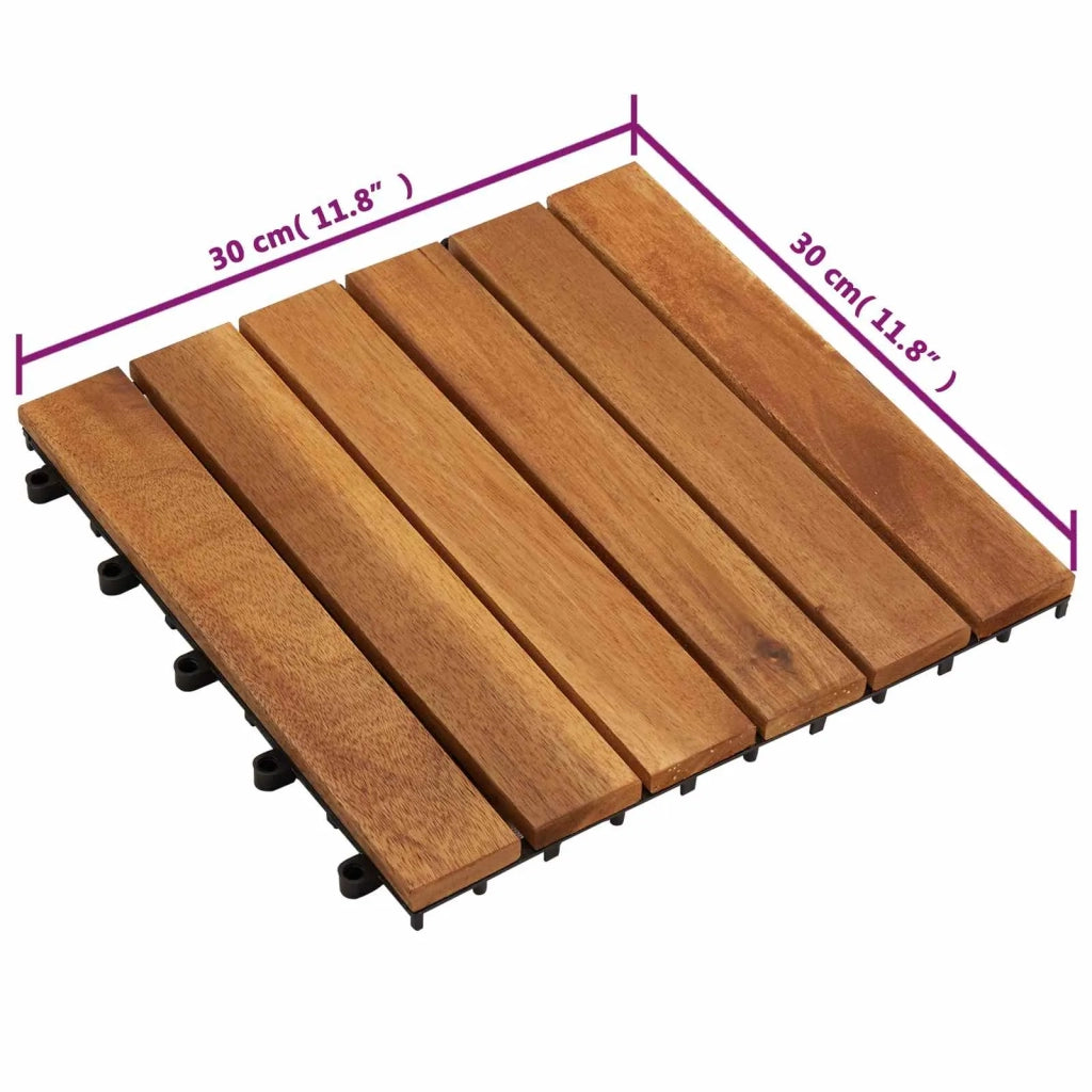 Piastrella per Decking 20 pz Marrone 30 x 30 cm CFW5908616
