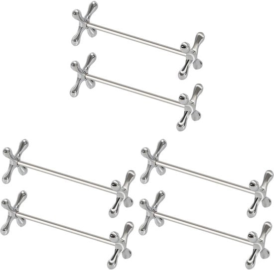 Organizzatore di cucina in argento - Supporto per forchetta - Supporto per coltelli e cucchiai - Supporto per cucchiai - Compacto - 2 pezzi