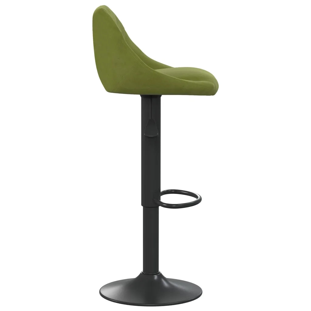 Sgabelli da Bar 2 pz Verde Chiaro in Velluto 335351