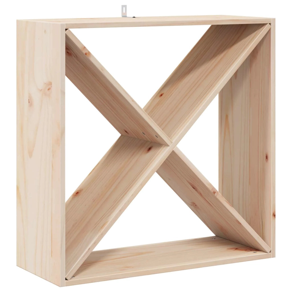 Portabottiglie 4 pcs Naturale 62 x 25 x 62 cm Pino massello 893316