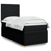 Giroletto a Molle con Materasso Nero 90x200 cm in Tessuto 3291934