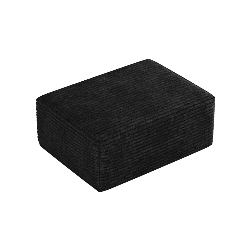 Pouf modulare reversibile - seduta ampia e senza montaggio - in tessuto - nero