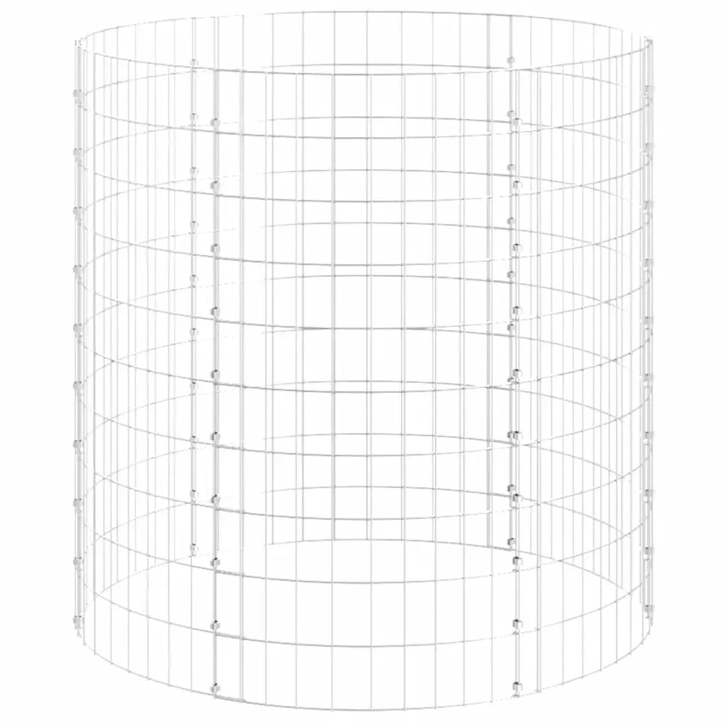 Compostiera da Giardino Ø100x100 cm in Acciaio Zincato 3115944