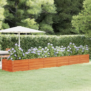 Letto Rialzato da Giardino Ruggine 480x80x45 cm Acciaio Corten 151966