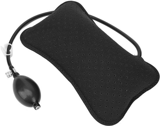 Cuscino Inflato Manuale - Supporto Lombare - Cuscino per Auto - Allevia il Dolore - Regolabile - Schiuma Durevole