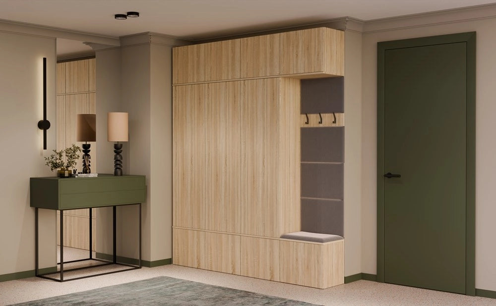 Guardaroba HAGA IV/3sz1w rovere sonoma 3x armadio + appendiabiti