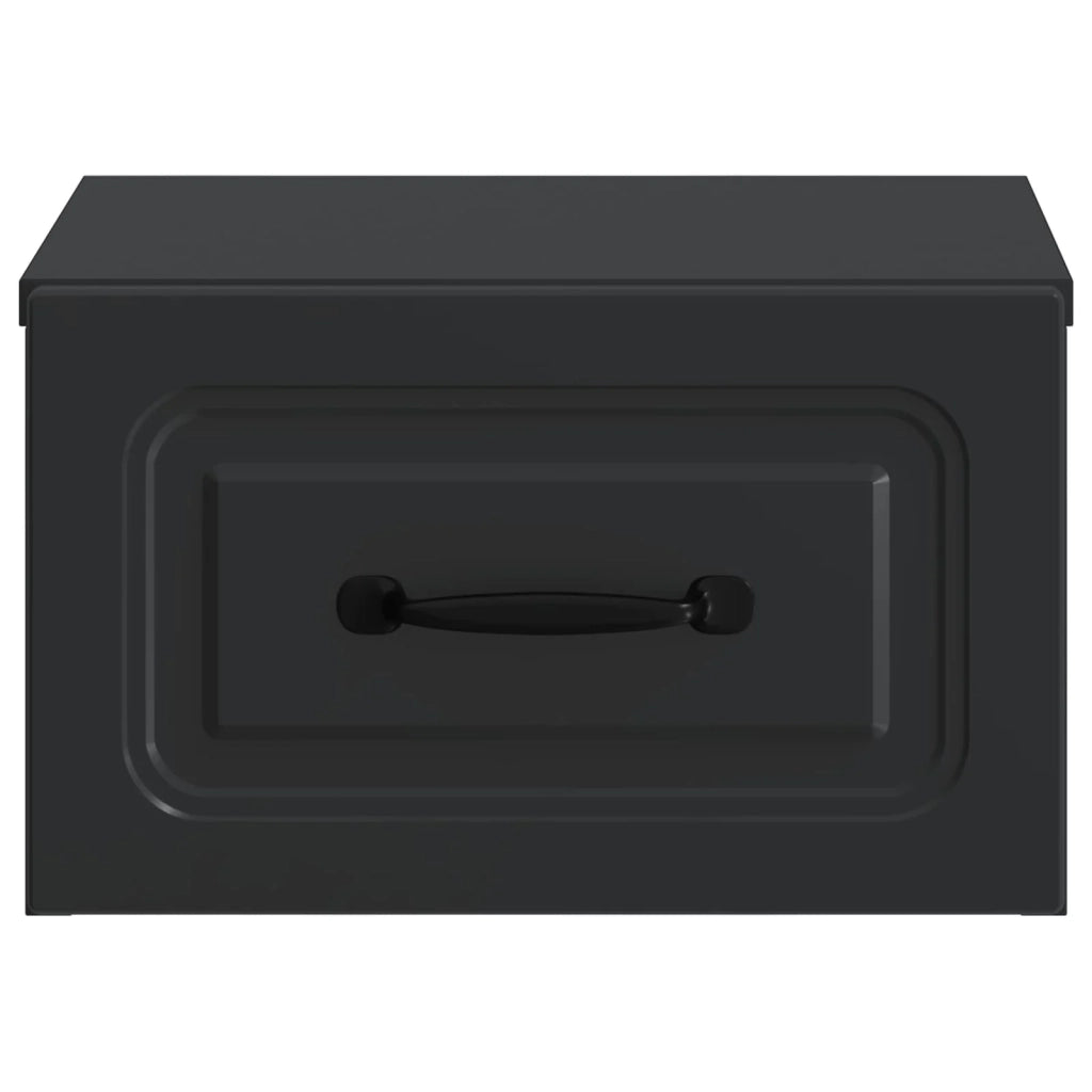 Mobiletto da notte a muro 2 pcs Nero 34,5 x 33 x 20 cm 899278