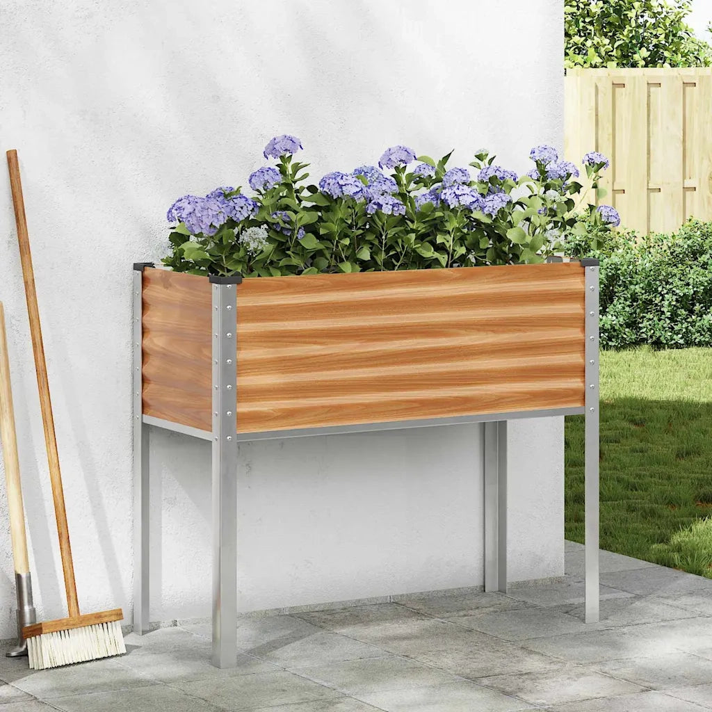 Fioriere | Cassetta per fiori | Vaso da giardino Marrone Chiaro 100 x 45 x 90 cm