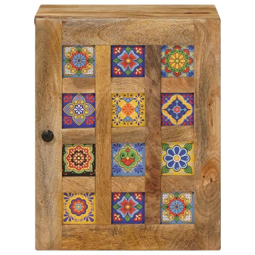 Mobile Appeso da Bagno con porta Naturale 38 x 33 x 48 cm