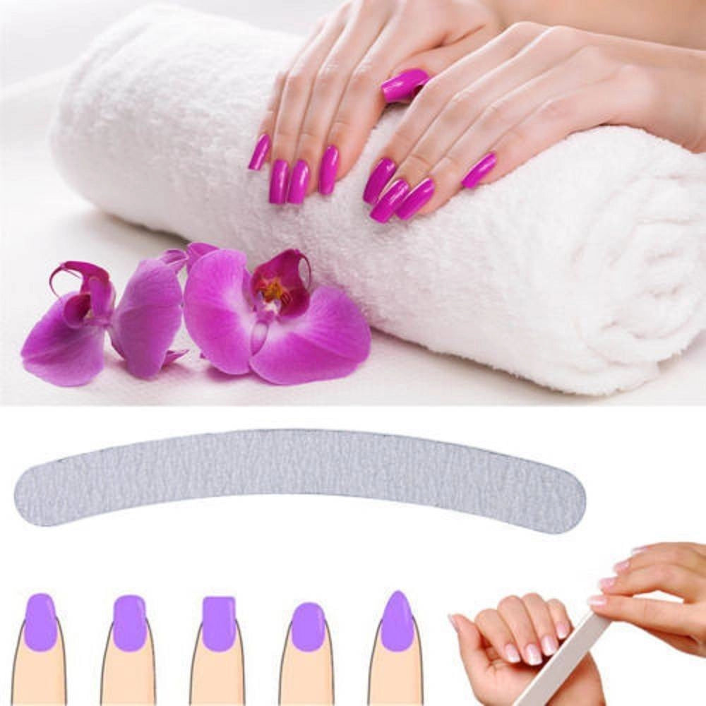 Trade Shop - Kit 50 Lime Banana Grana 100/180 Ricostruzione Unghie Gel Uv Nail Manicure -