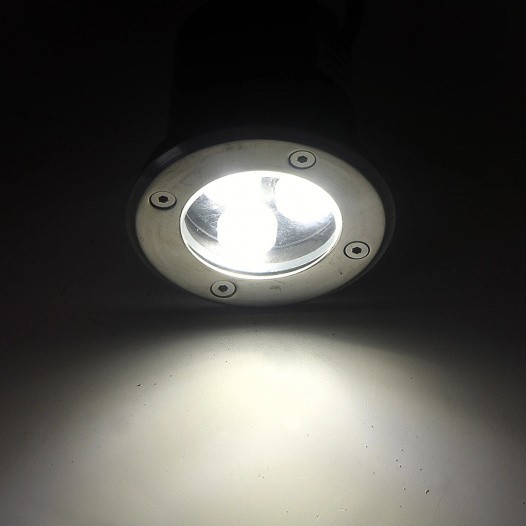 FARETTO LED SEGNAPASSO CALPESTABILE 3W LUCE NATURALE 4000K - IP65 IN ACCIAIO E VETRO TEMPERATO IDEALE PER VIALETTI GIARDINI E INGRESSI