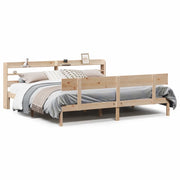 Letto matrimoniale | Letto per adulti | Letto senza Materasso 200x200 cm in Legno Massello di Pino