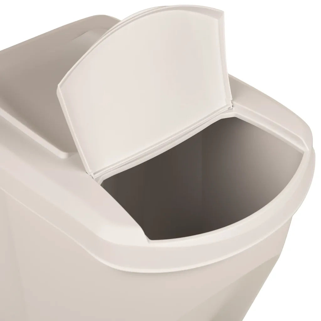 Contenitori Impilabili per Rifiuti 3pz Bianco 75L Polipropilene 152199