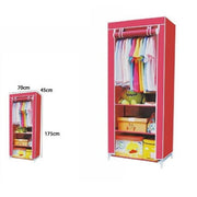 Trade Shop - Armadio Guardaroba Tessuto Tnt 70 X 45 X 175cm Cabina Appendiabiti Acciaio 69067 -