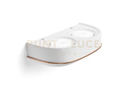 ELLADE Applique a parete 2 luci attacco GX53 in gesso bianco con rifinitura Rame
