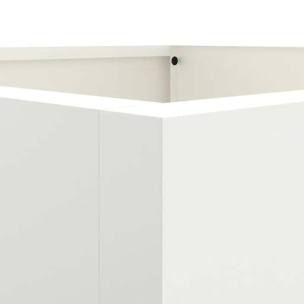 Fioriera | Cassetta per fiori | Vaso Bianca 52x48x75 cm in Acciaio