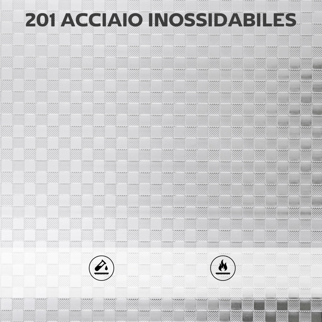 Carrello Multiuso a 4 Livelli con Ripiano Centrale Regolabile e Bordi Rialzati. in Acciaio Inox. 60x35x77 cm