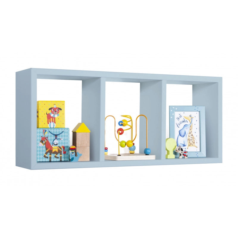 Mensola da Muro, Libreria Sospesa, Libreria da Parete, Scaffale da Parete, Blu Baltico, 70x30 p15,5 cm - Tristano