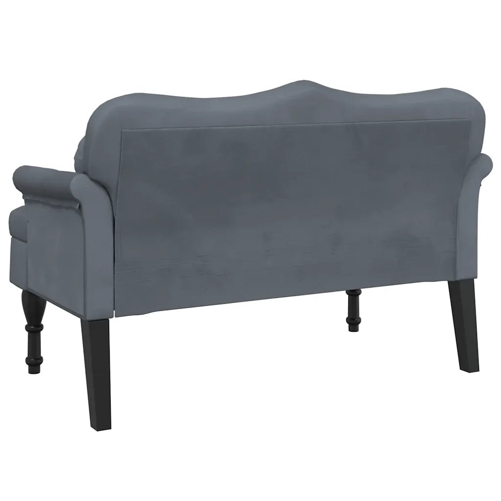 Panca con Cuscini Grigio Scuro 120,5x65x75 cm Velluto CFW2352053