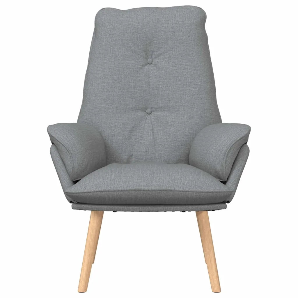 Poltrona | Sedia Relax Grigio chiaro 69 x 74 x 93 cm Tessuto e compensato