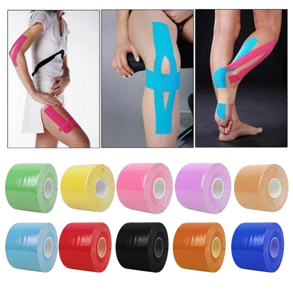 Trade Shop - Rotolo Tape Kinesiologia Kinesio Nastro Elastico Per Supporto Muscolare Sport -