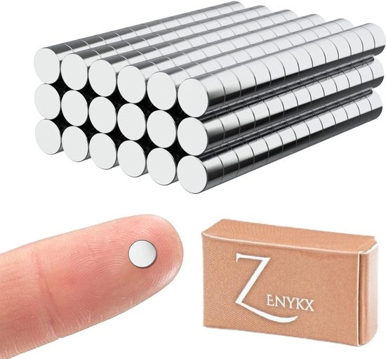 Pacco di 220 magneti neodymium 3x2mm | magneti forti | magneti potenti | magneti N52 | uso in frigorifero, ufficio, ecc. | Attenzione: utilizzo corretto su superficie adatta
