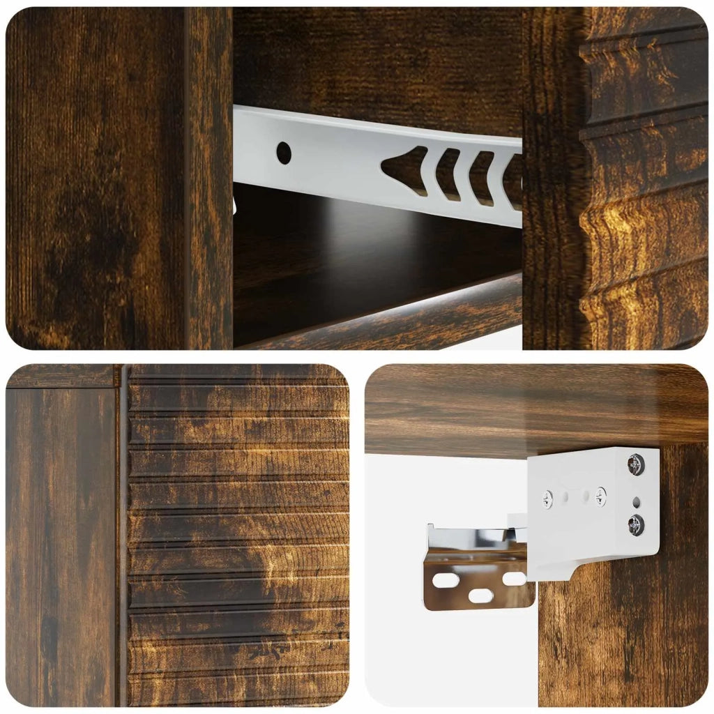 Mobiletto da notte a muro 2 pcs Rovere Fumo 49 x 34,5 x 20 cm 898626