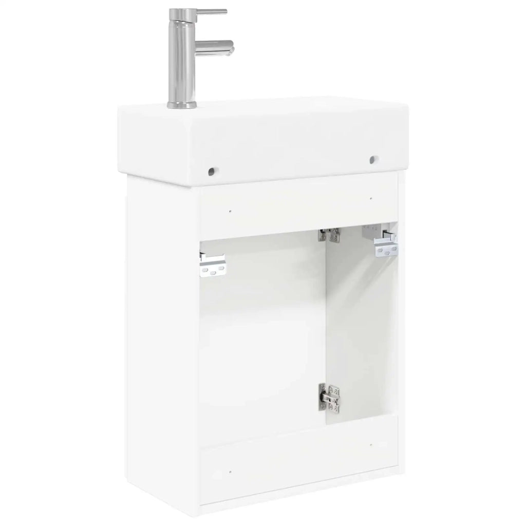Mobile bagno con rubinetto Bianco 45,5 x 22,5 x 84 cm