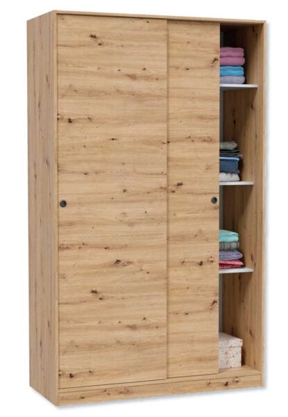 Armadio 2 ante scorrevoli 120x50x200h rovere nodi
