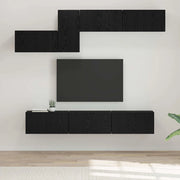 Set mobile TV con cassetto 7 pcs Rovere Nero Legno multistrato 3393487