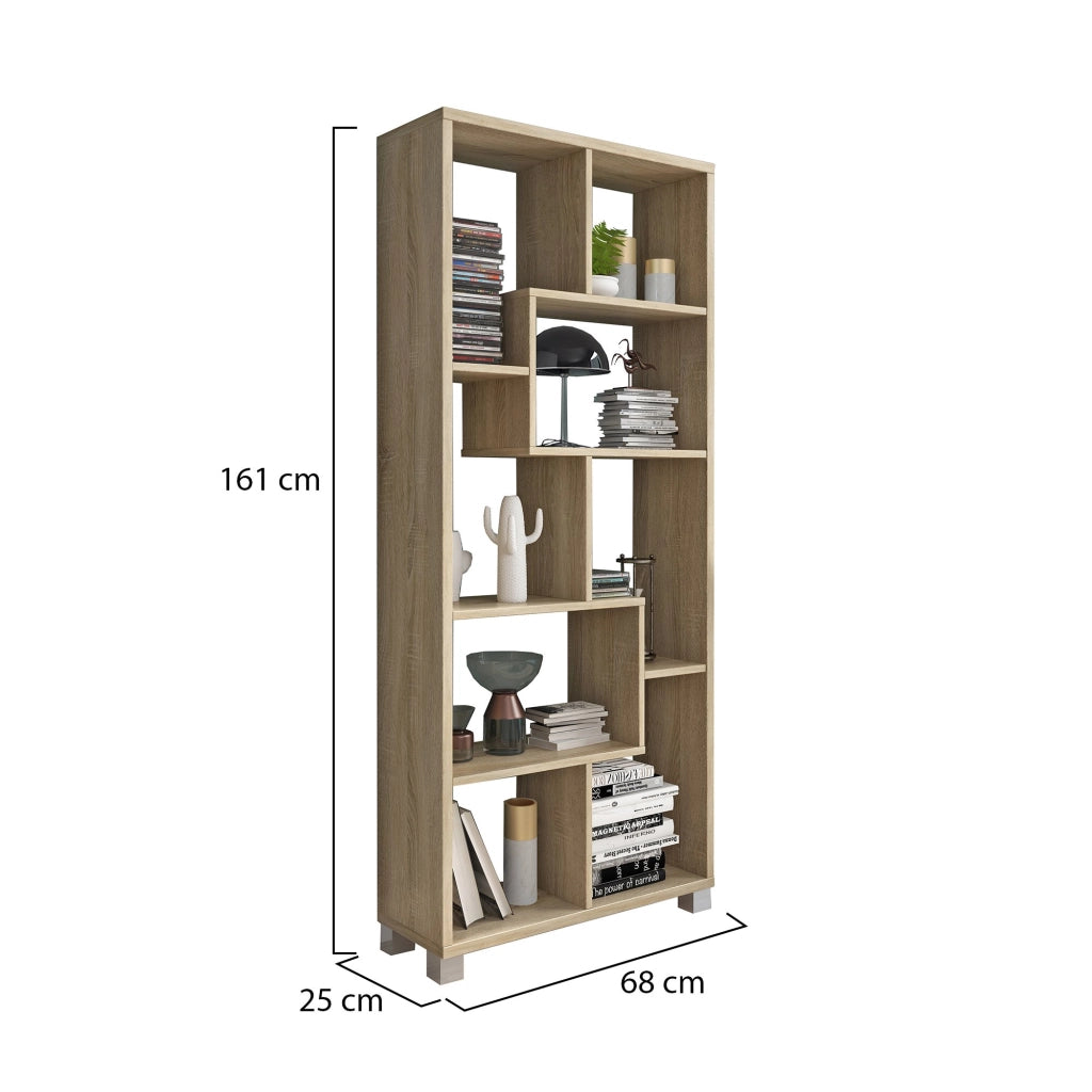 Biblioteca Veniano, Libreria Cassetti, 68x25x161h cm Marrone
