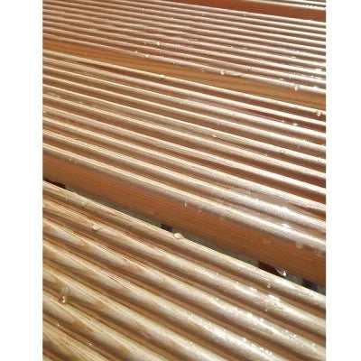 Pedana doccia lato 74 cm antiscivolo in legno per piatto doccia angolare 90 cm