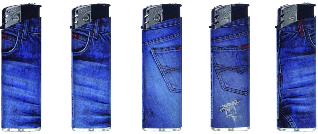ACCENDINO ELETTRONICO JEANS DL  Fantasie assortite 50.00 pz