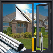 Foglio per finestre unidirezionali per la privacy e l'efficienza energetica - Film riflettente UV e termico 60 x 300 cm