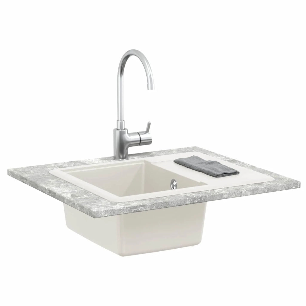 Lavello Bianco 560 x 460 mm 80% Quarzo e 20% Resina CFW1360852