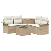 Set di divani 6 pcs 4-Numero di posti Beige e Bianco Crema 3447088