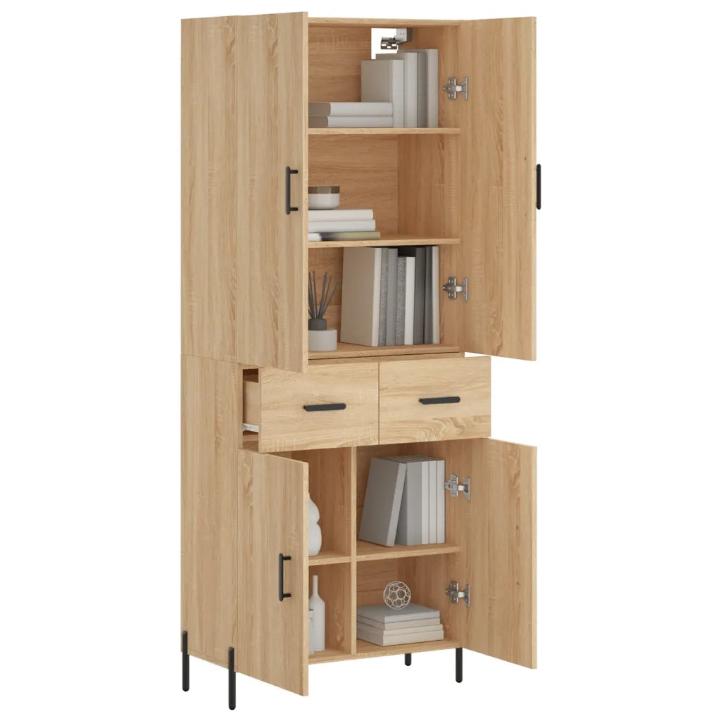 Credenza Rovere Sonoma 69,5x34x180 cm in Legno Multistrato 3198156