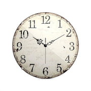 Orologio da parete a quarzo, stile orologio meccanico - senza suono ticchettante, orologio a quarzo preciso, copertura in vetro a forma di cupola - design accattivante, quadrante con cifre arabe, diametro: 35 cm