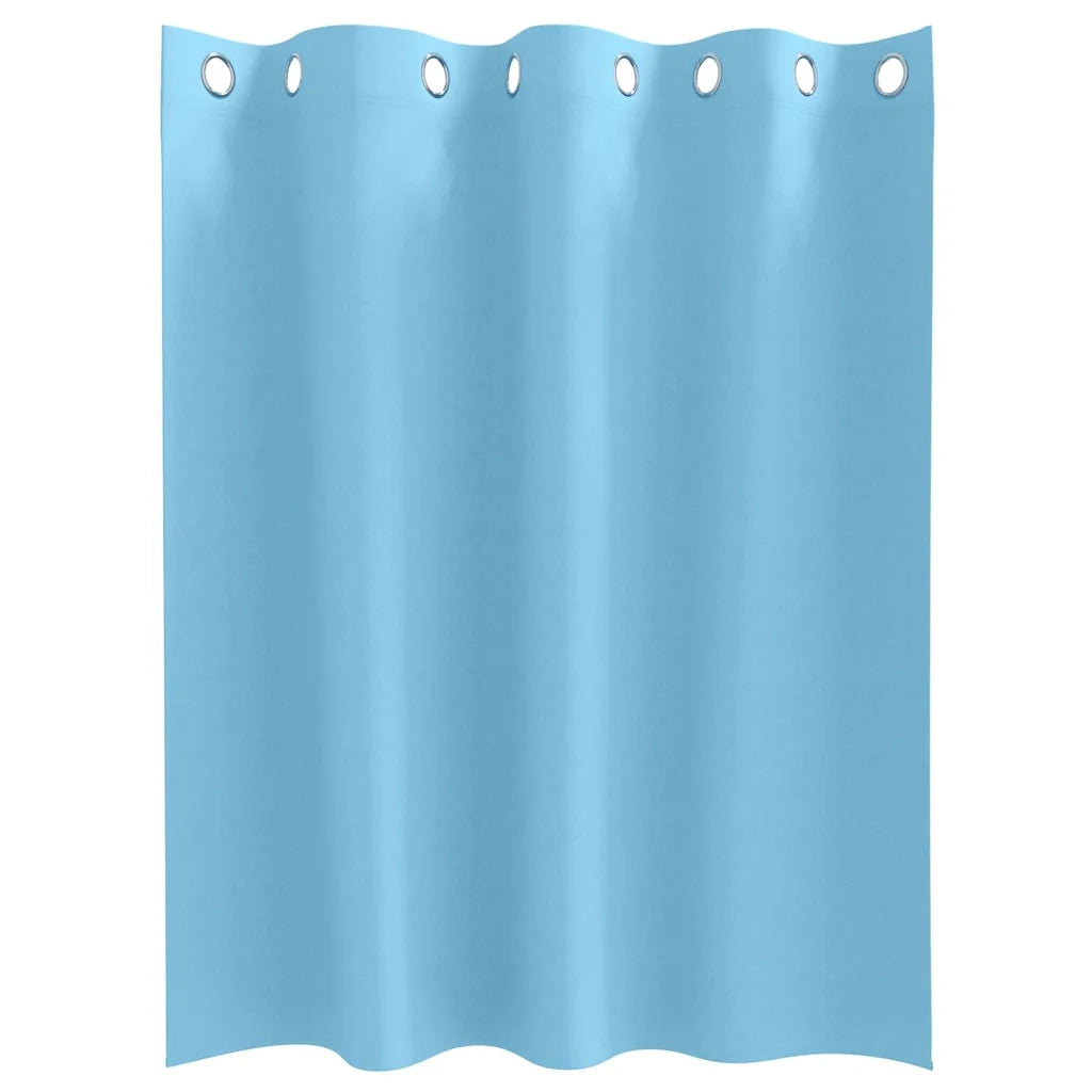 Tende Blackout con Anelli 2 pz Blu Chiaro 140 x 140 cm 4107323
