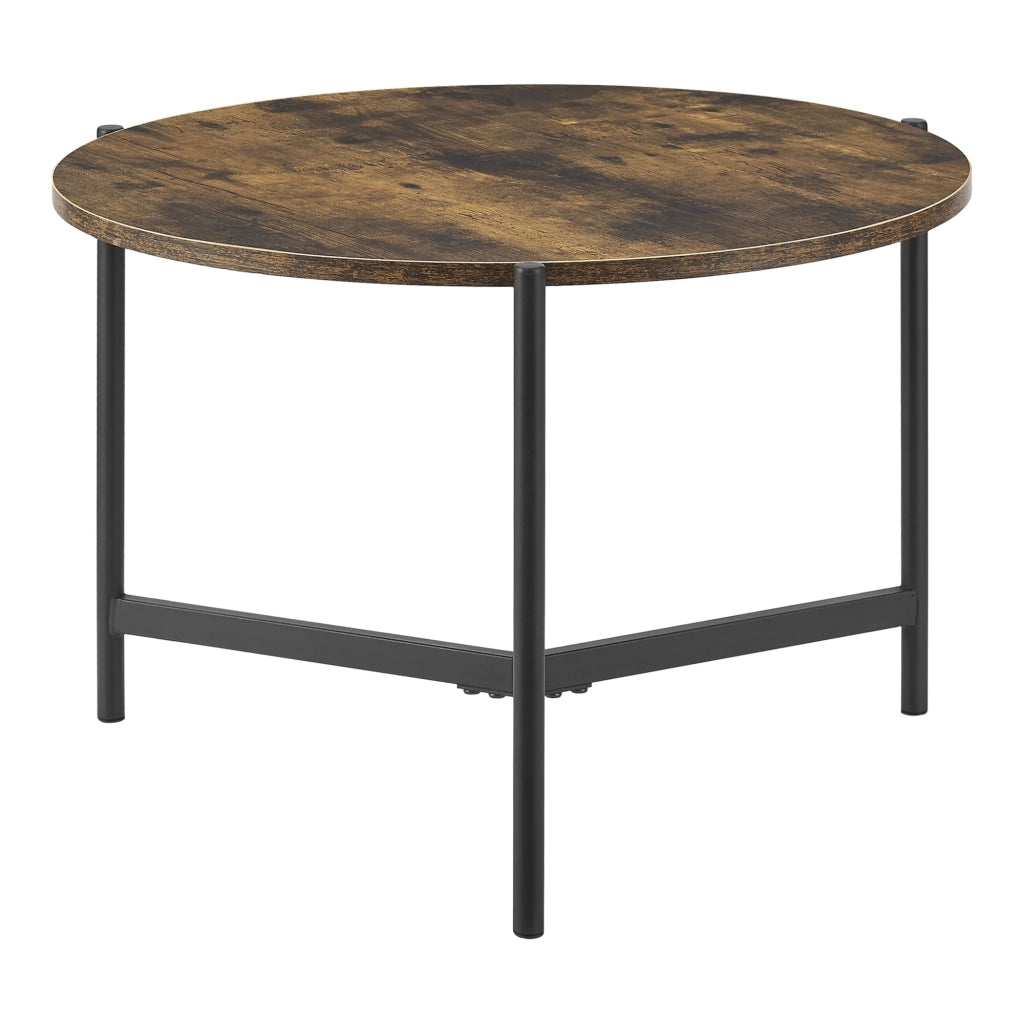Tavolino rotondo 42 x 60 cm effetto legno scuro 03_0008494