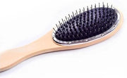 Spazzola per parrucca - Prevenire Frizz e Elettricità Statica - Manico in legno - Estensioni capelli e parrucche sintetiche