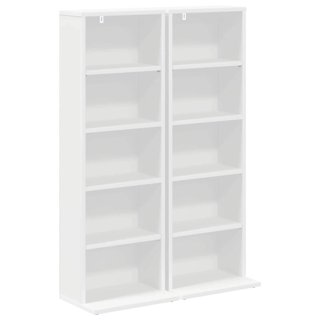 Mobile per CD 2 pz Bianco 33 x 23,5 x 97,5 cm 8012691
