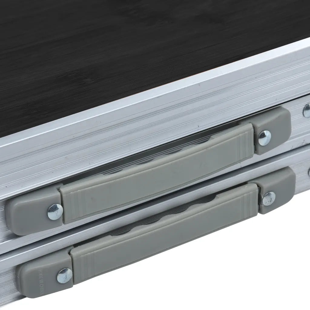 Tavolo da Campeggio Pieghevole in Alluminio Grigio 180x60 cm CFW6012348