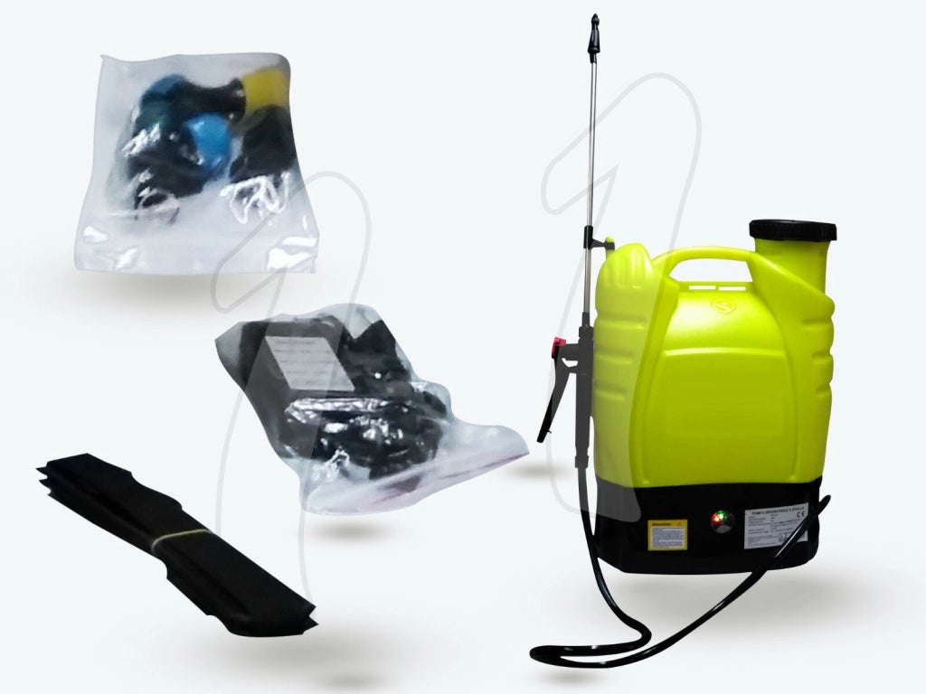 POMPA A ZAINO SPALLA A BATTERIA 12 V 16 LITRI IRRORATORE SPRUZZATORE