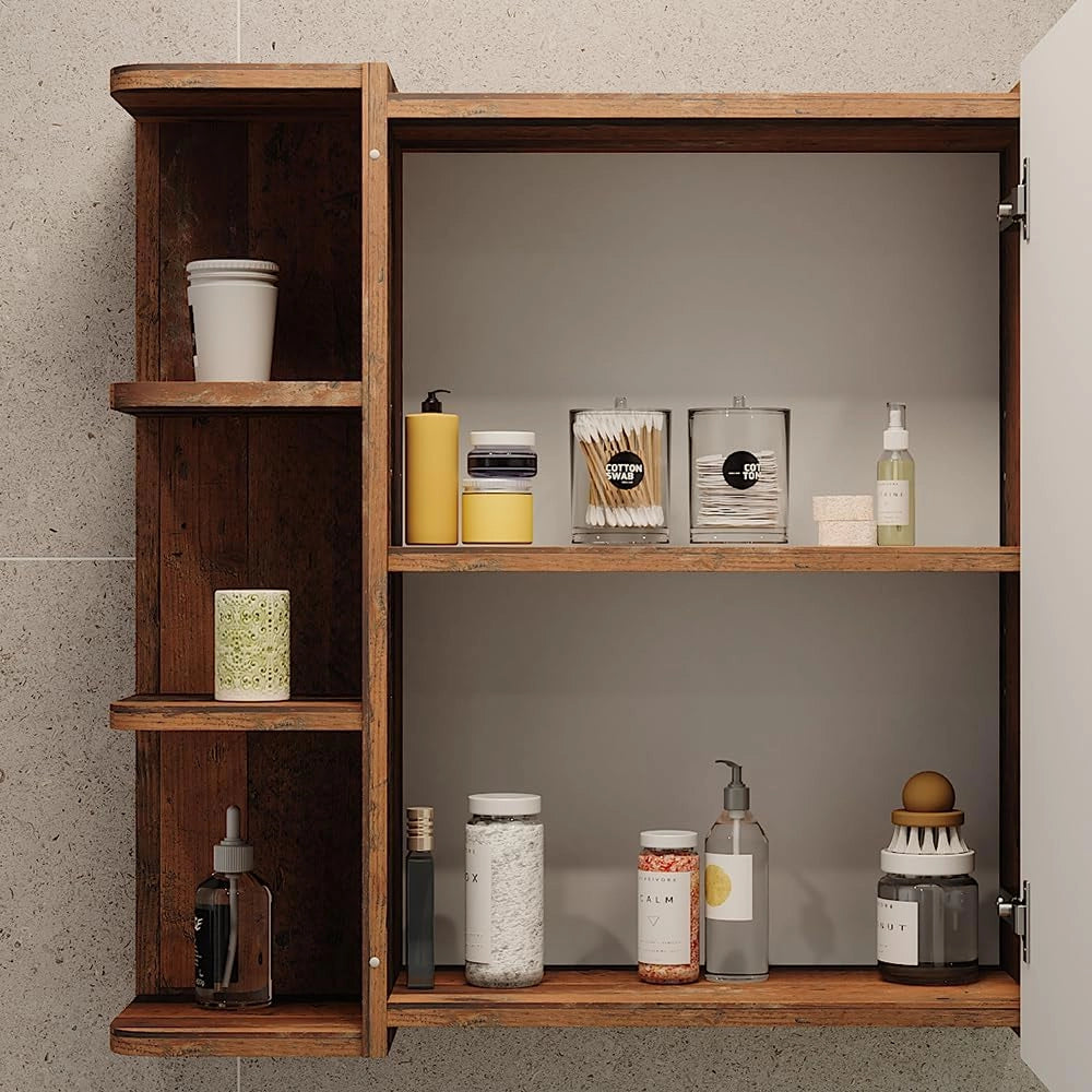 Mobile da bagno a specchio Fynn, Oldstyle, 62 x 64 cm