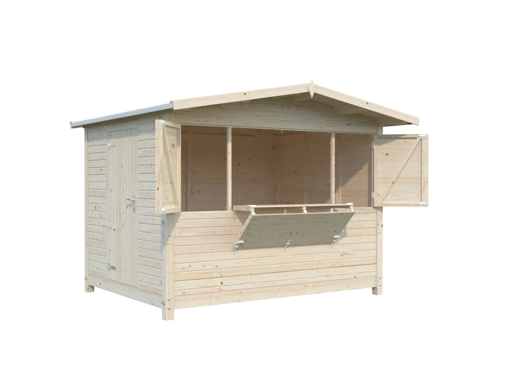 Chiosco in legno non trattato Marian pieghevole 298X228