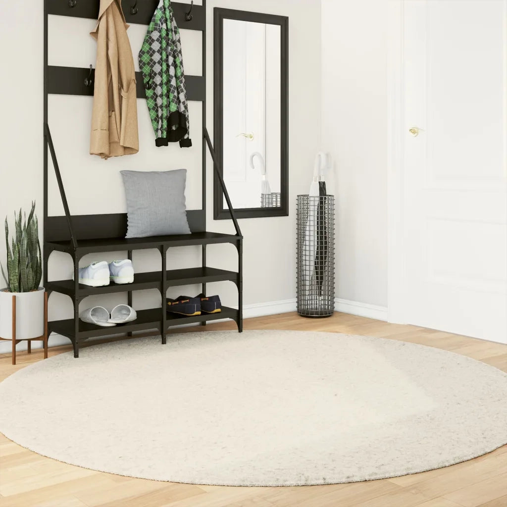 vidaXL Tappeto Shaggy PAMPLONA a Pelo Lungo Moderno Crema Ø 200 cm