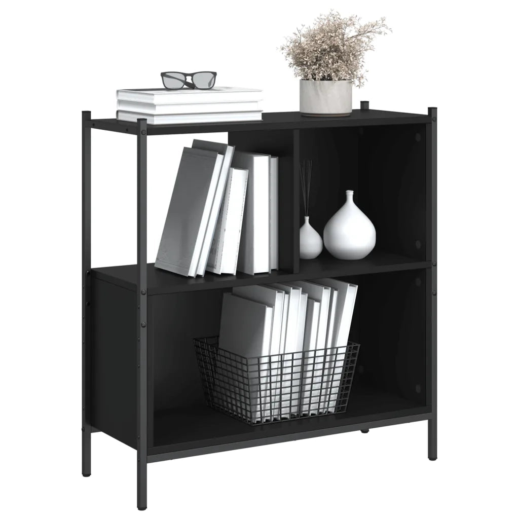 Libreria Nera 72x28x77,5 cm in Legno Multistrato 838878