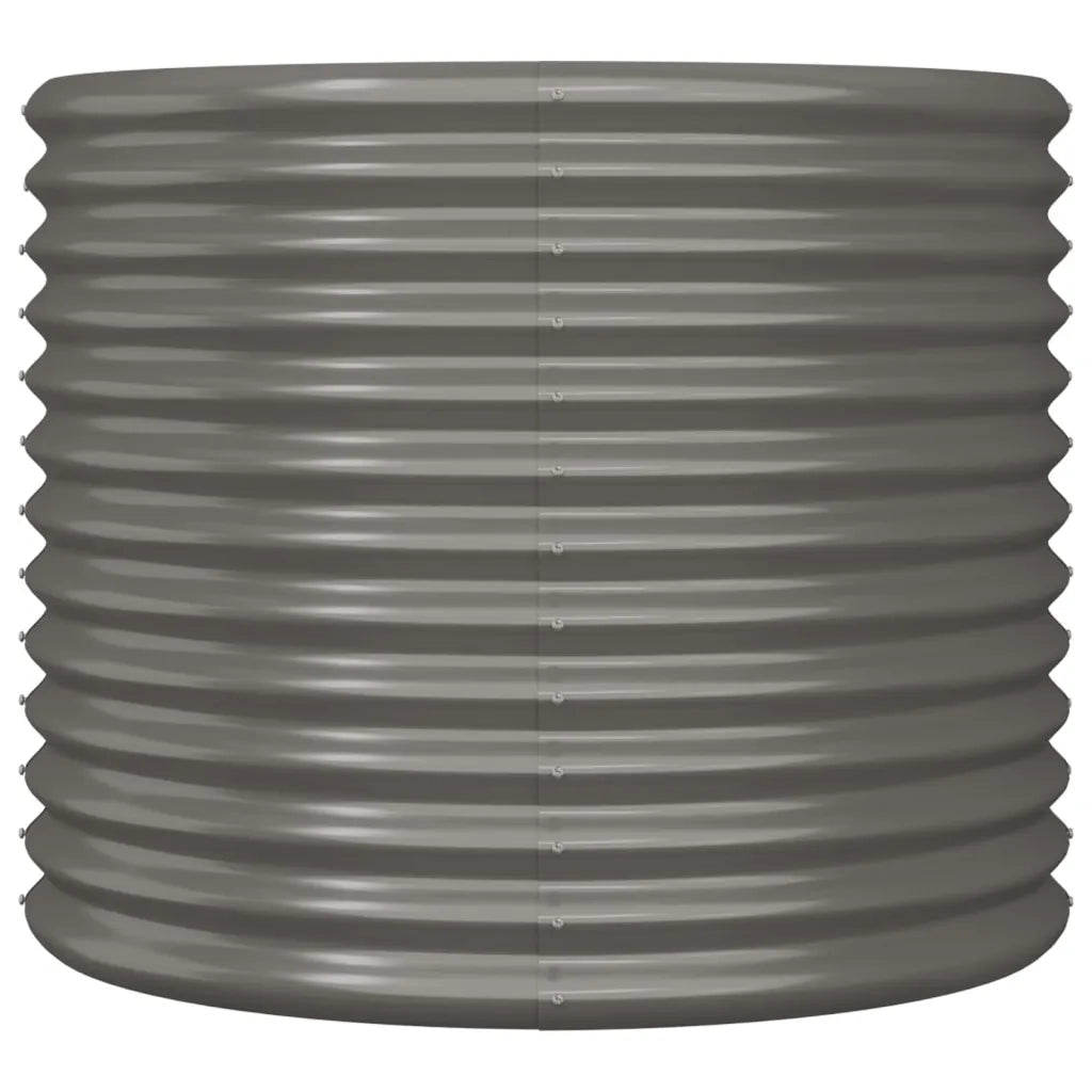 Vaso da Giardino Acciaio Zincato 80x80x68cm Grigio 318859