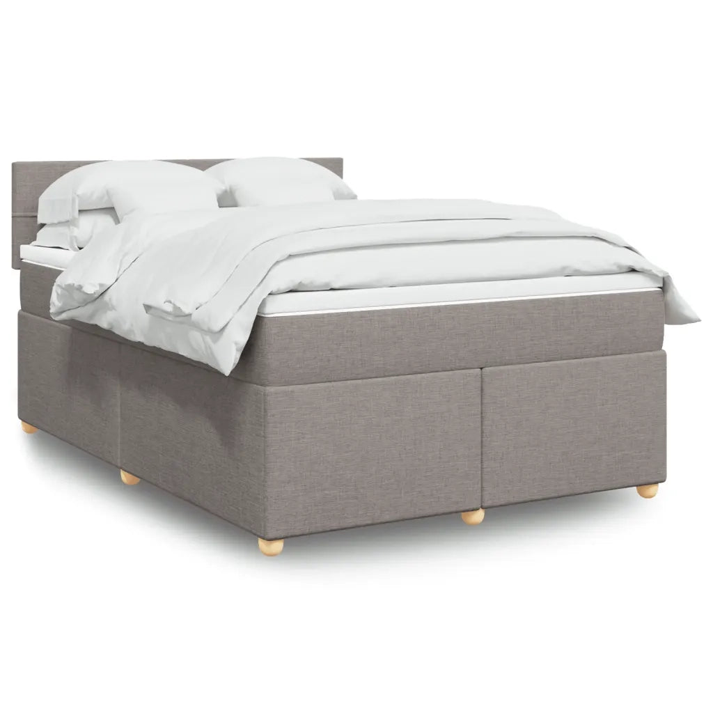 Giroletto a Molle con Materasso Tortora 160x200 cm in Tessuto 3289035